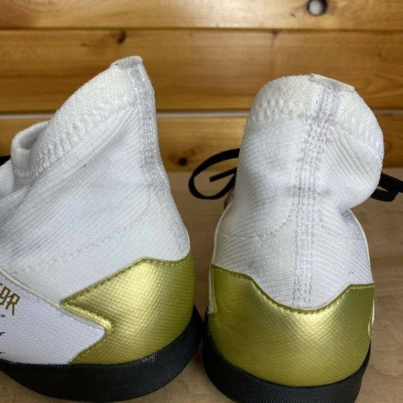 Adidas Predator Men's 4.5 Soccer Cleats Black White Gold FW9220 - Picture 10 of 12